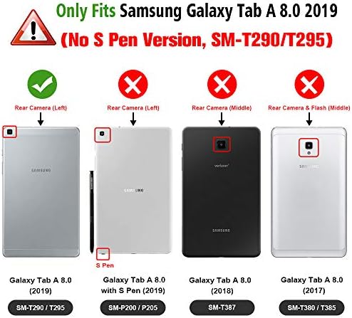 מארז Fintie Folio עבור Tab Galaxy Galaxy A 8.0 2019 ללא דגם עט, [הגנה מפנית] Slim Fit Fit Premium Vegan